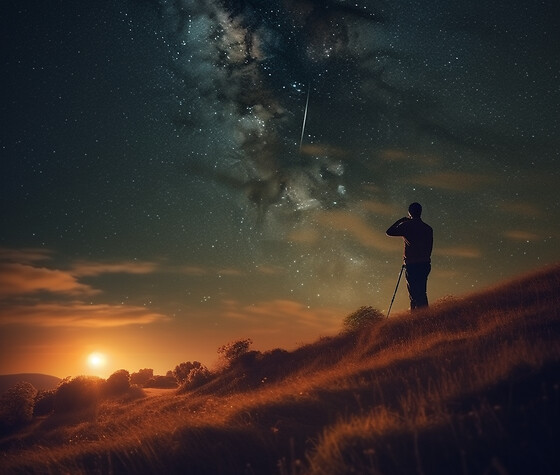 Astrofotografie – Wie fotografiere ich die Milchstraße?, © 2023 Midjourney AI, FAU