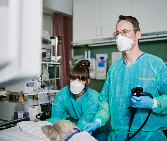 Hands-On in der Endoskopie: selbst endoskopieren und ultraschallen am Modell, © Klinikum Fürth/Christian Horn